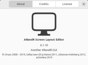 تغيير قرار Ubuntu 11 Arandr Prop Window